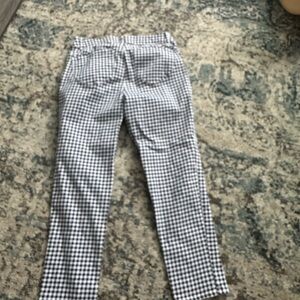 Blue and White Checkered Pants